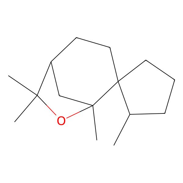 2D Structure of 2',5,7,7-Tetramethylspiro[6-oxabicyclo[3.2.1]octane-4,1'-cyclopentane]
