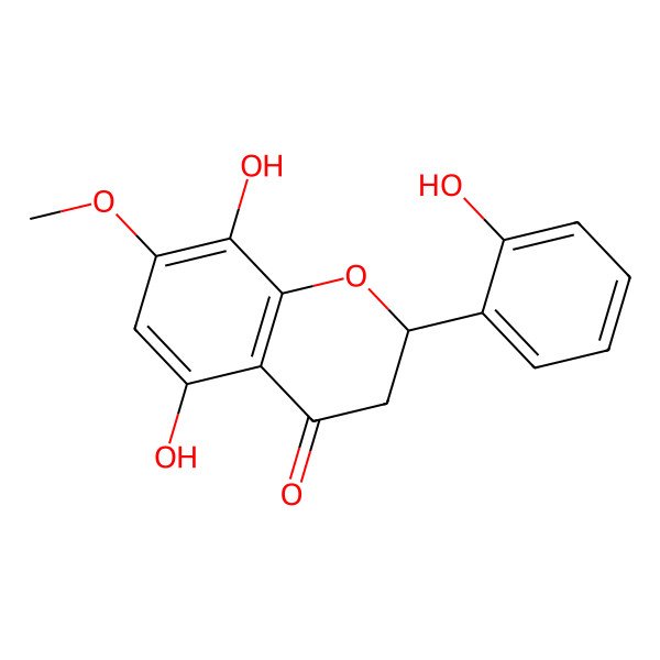 2D Structure of 2',5,8-Trihydroxy-7-methoxyflavanone