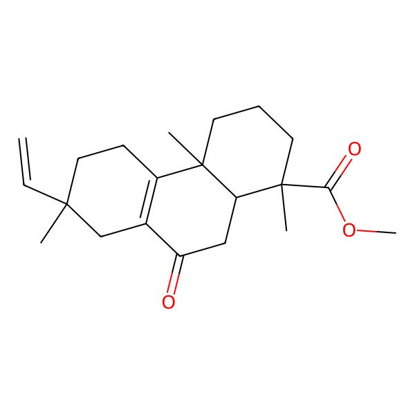 2D Structure of methyl (1R,4aR,7S,10aS)-7-ethenyl-1,4a,7-trimethyl-9-oxo-2,3,4,5,6,8,10,10a-octahydrophenanthrene-1-carboxylate