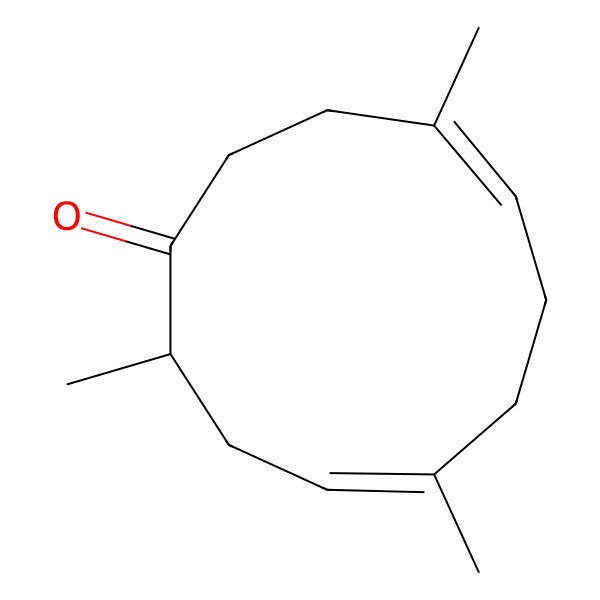 2D Structure of 2,5,9-Trimethylcycloundeca-4,8 dienone