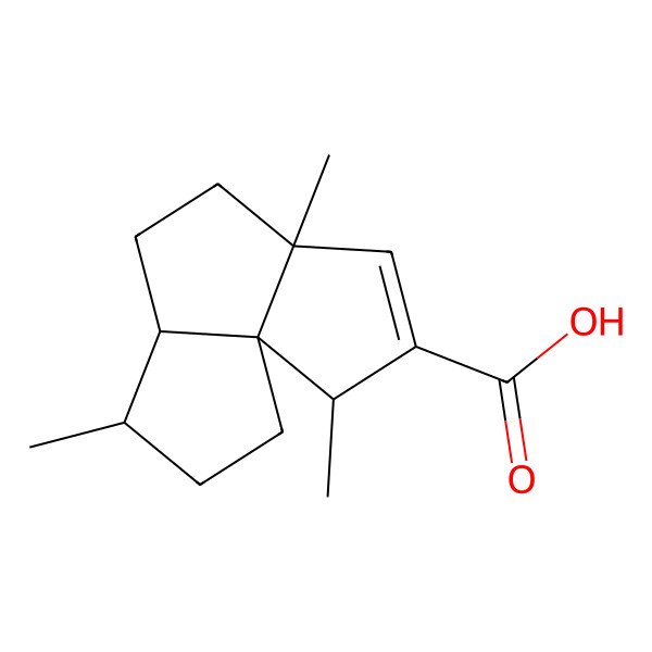 2D Structure of 2,5,9-Trimethyltricyclo[6.3.0.01,5]undec-3-ene-3-carboxylic acid