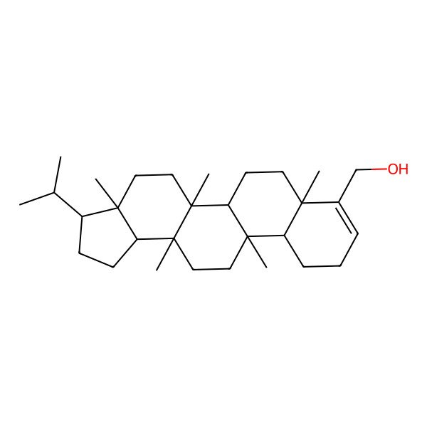 2D Structure of (3a,5a,7a,11b,13a-Pentamethyl-3-propan-2-yl-1,2,3,4,5,5b,6,7,10,11,11a,12,13,13b-tetradecahydrocyclopenta[a]chrysen-8-yl)methanol