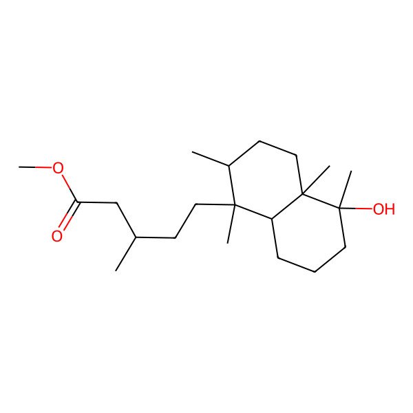 2D Structure of methyl 5-(5-hydroxy-1,2,4a,5-tetramethyl-3,4,6,7,8,8a-hexahydro-2H-naphthalen-1-yl)-3-methylpentanoate