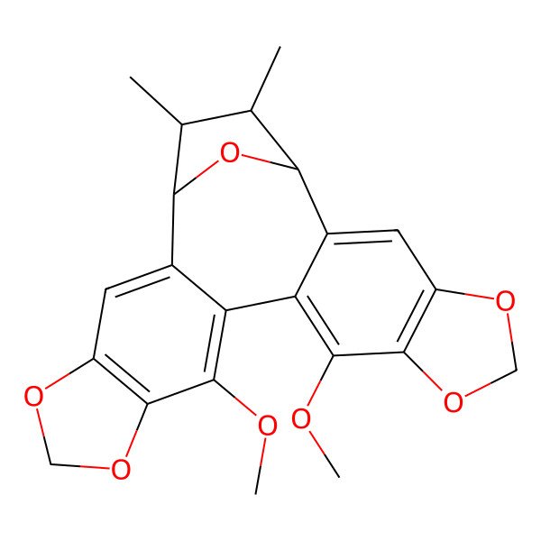 2D Structure of 9,12-Dimethoxy-21,22-dimethyl-5,7,14,16,23-pentaoxahexacyclo[18.2.1.02,10.04,8.011,19.013,17]tricosa-2,4(8),9,11,13(17),18-hexaene