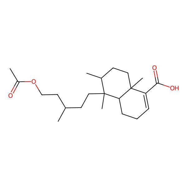 2D Structure of (4aR,5S,6R,8aS)-5-[(3S)-5-acetyloxy-3-methylpentyl]-5,6,8a-trimethyl-3,4,4a,6,7,8-hexahydronaphthalene-1-carboxylic acid