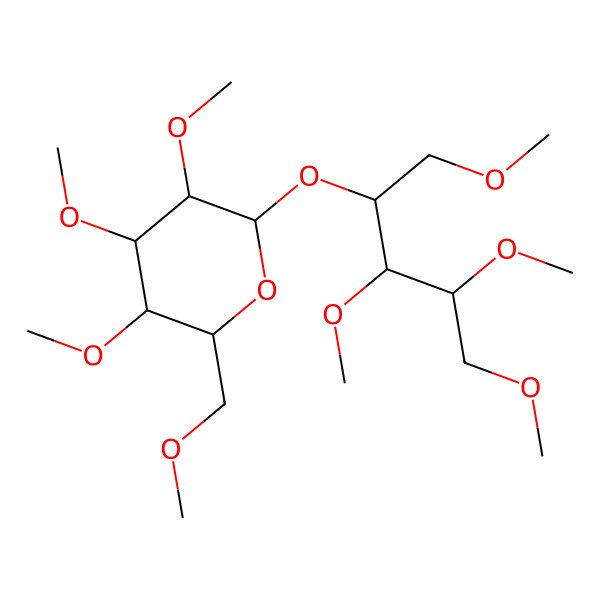 2D Structure of (2R,3S,4S,5R,6R)-3,4,5-trimethoxy-2-(methoxymethyl)-6-[(2S,3S,4S)-1,3,4,5-tetramethoxypentan-2-yl]oxyoxane