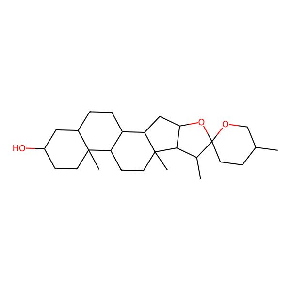 2D Structure of (25R)-5alpha-Spirostan-3beta-ol
