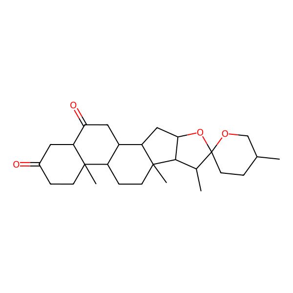 2D Structure of (25r)-5alpha-Spirostane-3,6-dione