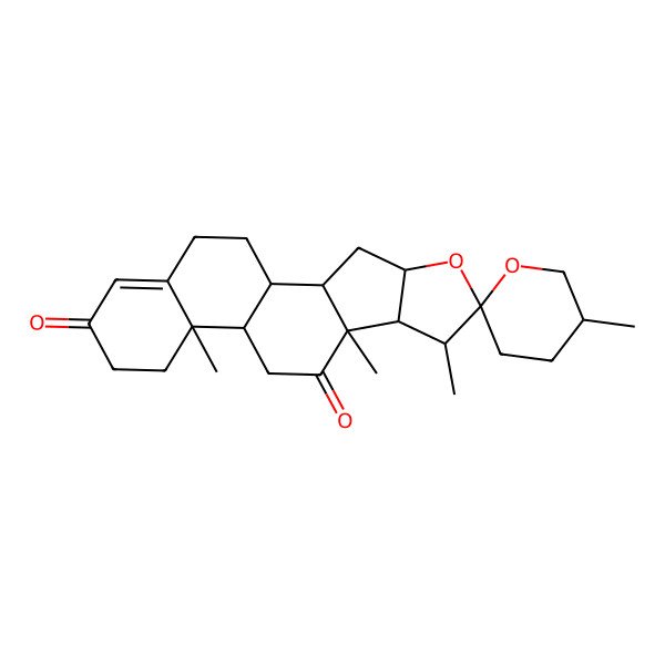2D Structure of (25R)-Spirost-4-en-3,12-dion