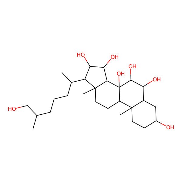 2D Structure of (25S)-5alpha-Cholestane-3beta,6alpha,7alpha,8,15alpha,16beta,26-heptaol