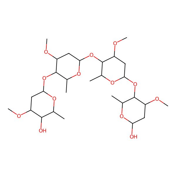 2D Structure of 2,6-deoxy-Hex3Me(?1-4)2,6-deoxy-Hex3Me(?1-4)2,6-deoxy-Hex3Me(?1-4)2,6-deoxy-Hex3Me