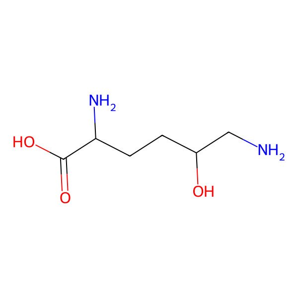 2D Structure of 2,6-Diamino-5-hydroxyhexanoic acid