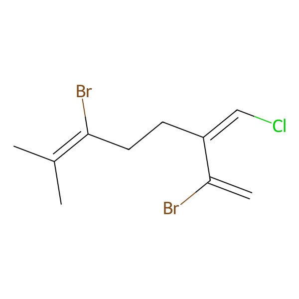 2D Structure of 2,6-Dibromo-3-(chloromethylidene)-7-methylocta-1,6-diene