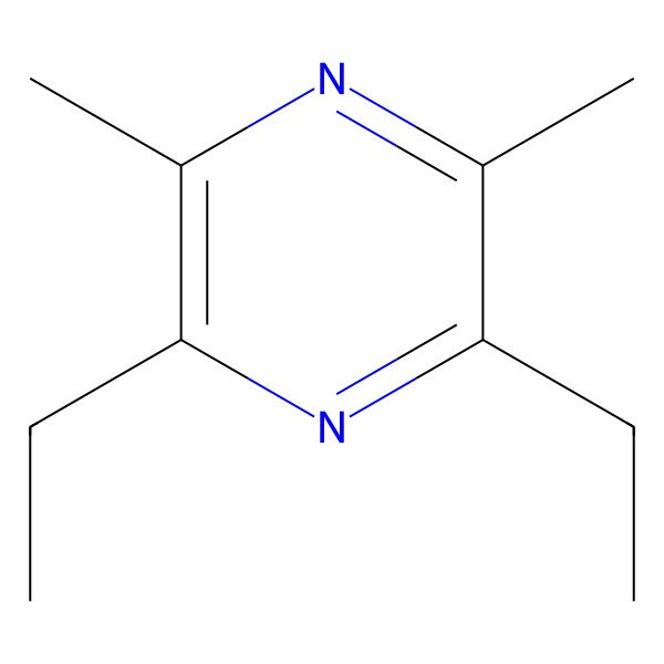 2D Structure of 2,6-Diethyl-3,5-dimethylpyrazine