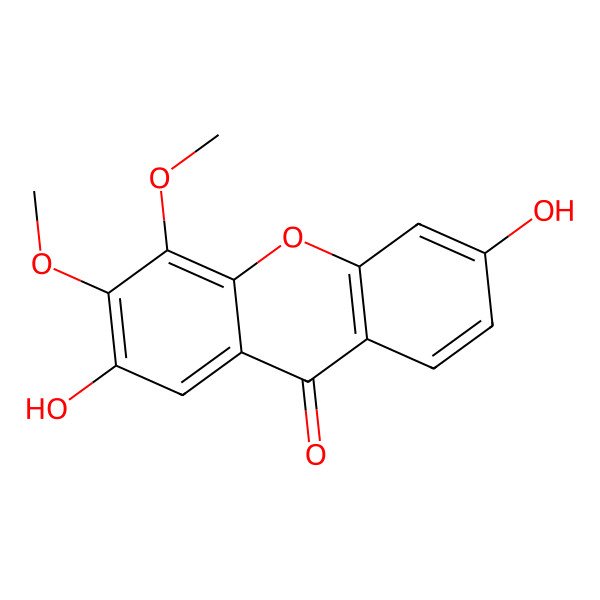 2D Structure of 2,6-Dihydroxy-3,4-dimethoxyxanthone 2D Structure of 2,6-Dihydroxy-3,4-dimethoxyxanthone