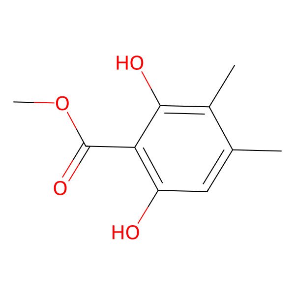2D Structure of 2,6-Dihydroxy-3,4-dimethylbenzoic acid methyl ester