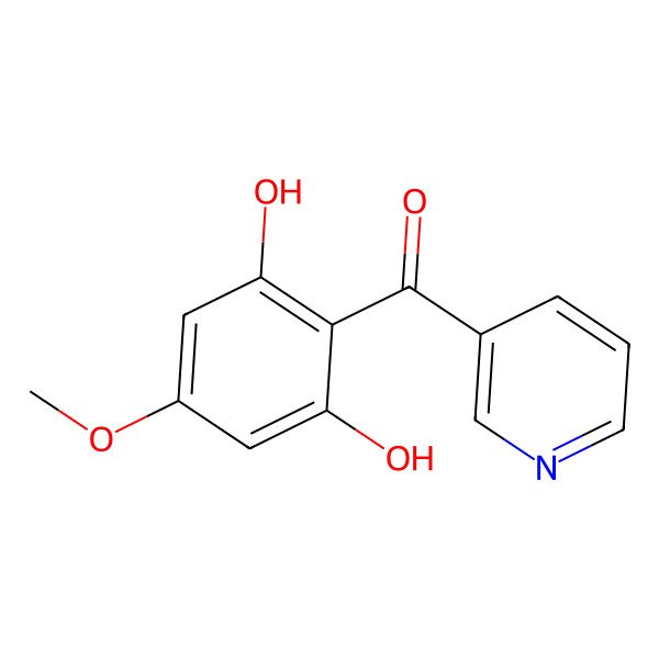 2D Structure of (2,6-Dihydroxy-4-methoxyphenyl)-pyridin-3-ylmethanone