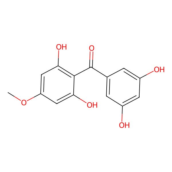 2D Structure of (2,6-Dihydroxy-4-methoxyphenyl)(3,5-dihydroxyphenyl)methanone
