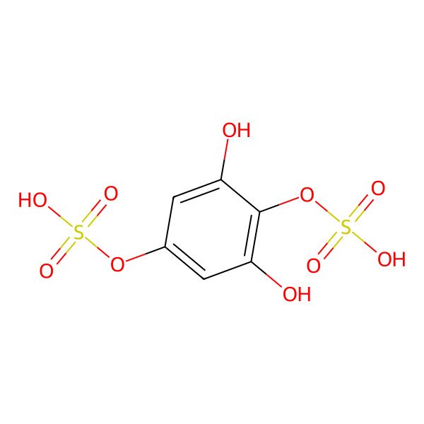 2D Structure of (2,6-Dihydroxy-4-sulfooxyphenyl) hydrogen sulfate