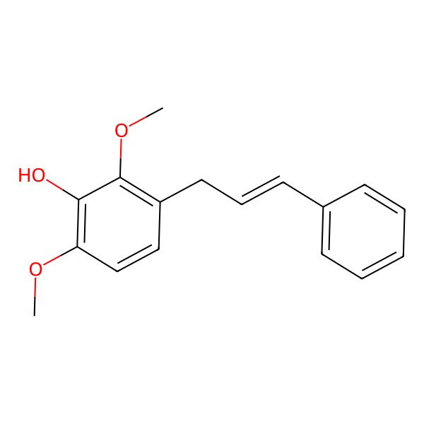 2D Structure of 2,6-Dimethoxy-3-(3-phenylprop-2-enyl)phenol