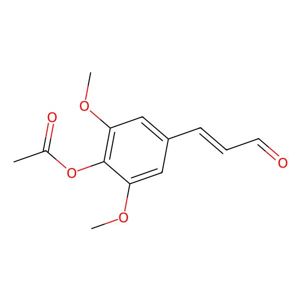 2D Structure of [2,6-Dimethoxy-4-(3-oxoprop-1-enyl)phenyl] acetate