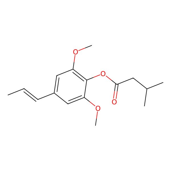 2D Structure of (2,6-Dimethoxy-4-prop-1-enylphenyl) 3-methylbutanoate