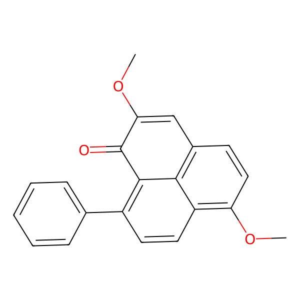 2D Structure of 2,6-Dimethoxy-9-phenylphenalen-1-one