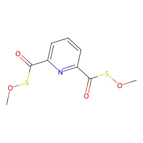 2D Structure of 2,6-Di((methoxythio)carbonyl)pyridine