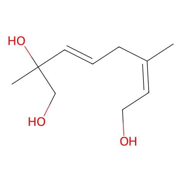 2D Structure of 2,6-Dimethylocta-3,6-diene-1,2,8-triol 2D Structure of 2,6-Dimethylocta-3,6-diene-1,2,8-triol
