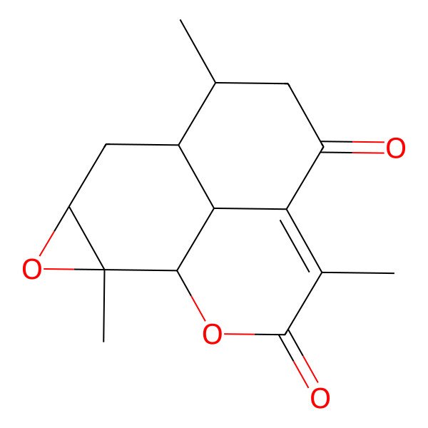 2D Structure of 2,6,10-Trimethyl-8,11-dioxatetracyclo[7.4.1.05,14.010,12]tetradec-5-ene-4,7-dione