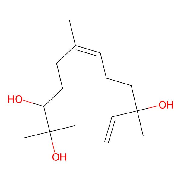2D Structure of 2,6,10-Trimethyldodeca-6,11-diene-2,3,10-triol