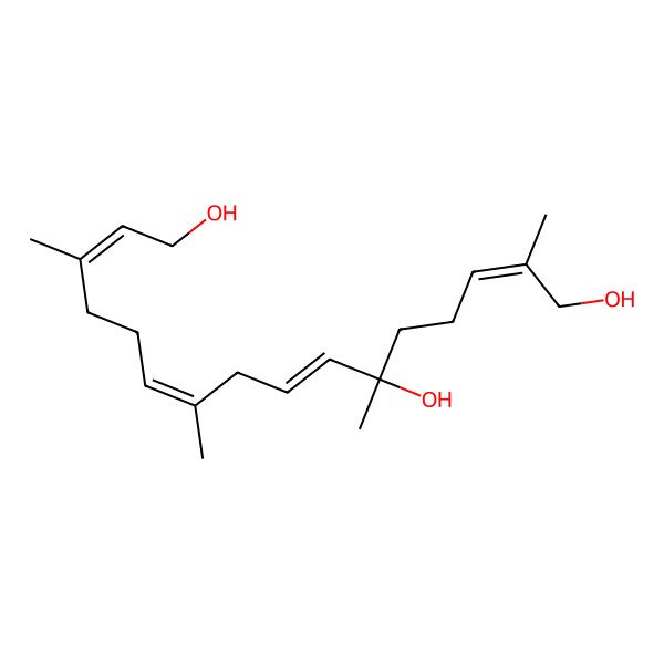 2D Structure of 2,6,10,14-Tetramethylhexadeca-2,7,10,14-tetraene-1,6,16-triol
