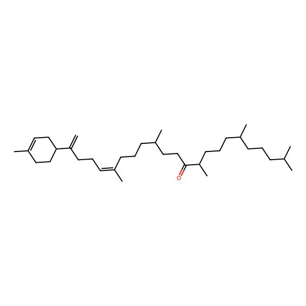 2D Structure of 2,6,10,14,18-Pentamethyl-22-(4-methylcyclohex-3-en-1-yl)tricosa-18,22-dien-11-one