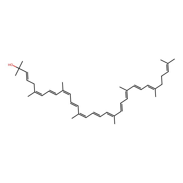 2D Structure of 2,6,10,14,19,23,27,31-Octamethyldotriaconta-3,6,8,10,12,14,16,18,20,22,24,26,30-tridecaen-2-ol