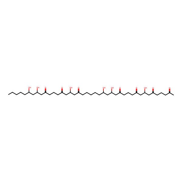 2D Structure of 2,6,10,14,24,28,32-Hentetracontaneheptone, 8,16,18,26,34,36-hexahydroxy-