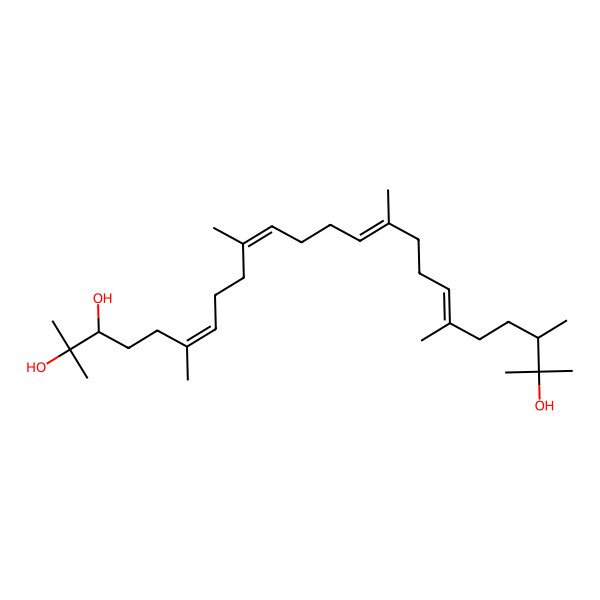 2D Structure of 2,6,10,15,19,22,23-Heptamethyltetracosa-6,10,14,18-tetraene-2,3,23-triol 2D Structure of 2,6,10,15,19,22,23-Heptamethyltetracosa-6,10,14,18-tetraene-2,3,23-triol