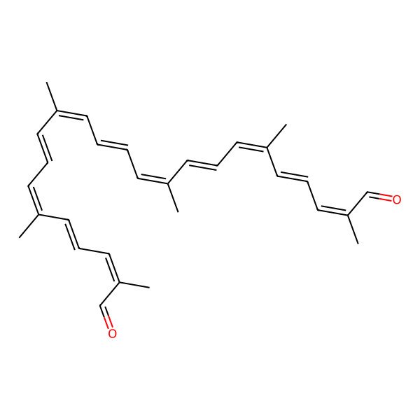 2D Structure of 2,6,10,15,19,23-Hexamethyltetracosa-2,4,6,8,10,12,14,16,18,20,22-undecaenedial