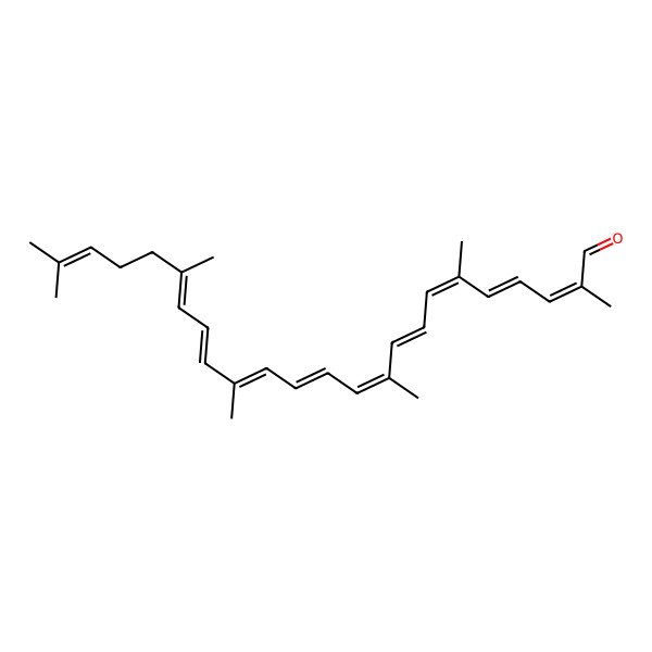 2D Structure of 2,6,10,15,19,23-Hexamethyltetracosa-2,4,6,8,10,12,14,16,18,22-decaenal