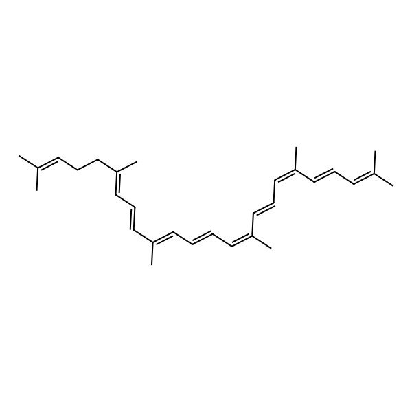2D Structure of 2,6,10,15,19,23-Hexamethyltetracosa-2,4,6,8,10,12,14,16,18,22-decaene