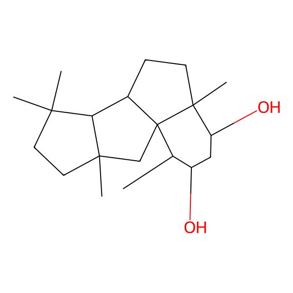 2D Structure of 2,6,11,11,14-Pentamethyltetracyclo[7.6.0.01,6.010,14]pentadecane-3,5-diol