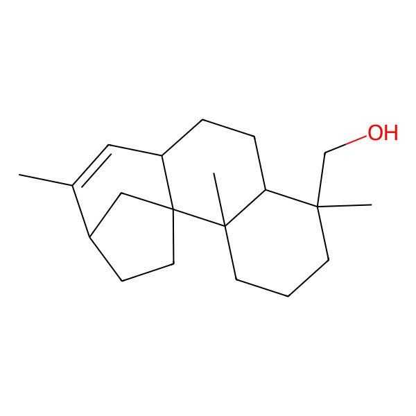2D Structure of (2,6,12-Trimethyl-6-tetracyclo[11.2.1.01,10.02,7]hexadec-11-enyl)methanol