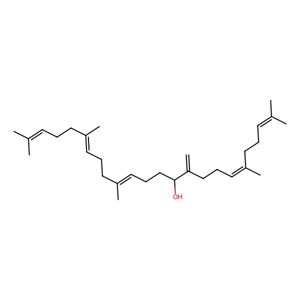 2D Structure of 2,6,15,19,23-Pentamethyl-10-methylidenetetracosa-2,6,14,18,22-pentaen-11-ol