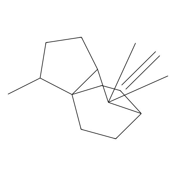 2D Structure of 2,6,6-Trimethyl-8-methylidenetricyclo[5.2.2.01,5]undecane