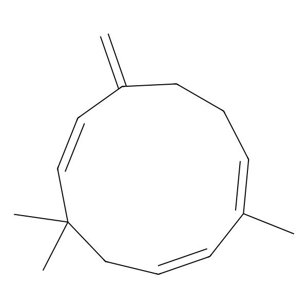2D Structure of 2,6,6-Trimethyl-9-methylidenecycloundeca-1,3,7-triene