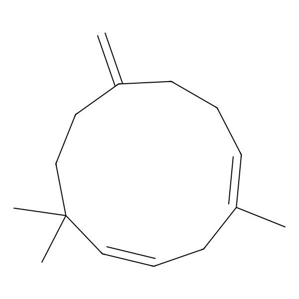 2D Structure of 2,6,6-Trimethyl-9-methylidenecycloundeca-1,4-diene