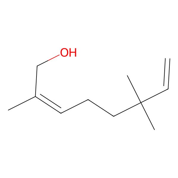 2D Structure of 2,6,6-Trimethylocta-2,7-dien-1-ol