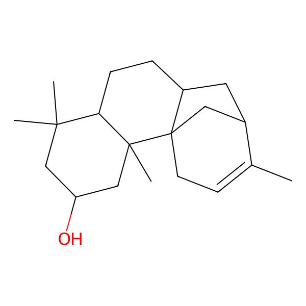2D Structure of 2,6,6,13-Tetramethyltetracyclo[10.3.1.01,10.02,7]hexadec-13-en-4-ol