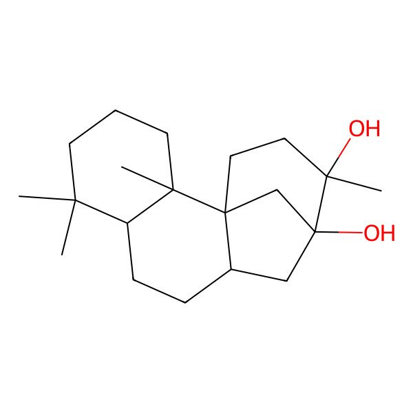 2D Structure of 2,6,6,13-Tetramethyltetracyclo[10.3.1.01,10.02,7]hexadecane-12,13-diol