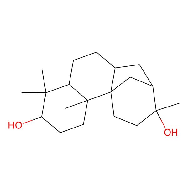 2D Structure of 2,6,6,13-Tetramethyltetracyclo[10.3.1.01,10.02,7]hexadecane-5,13-diol
