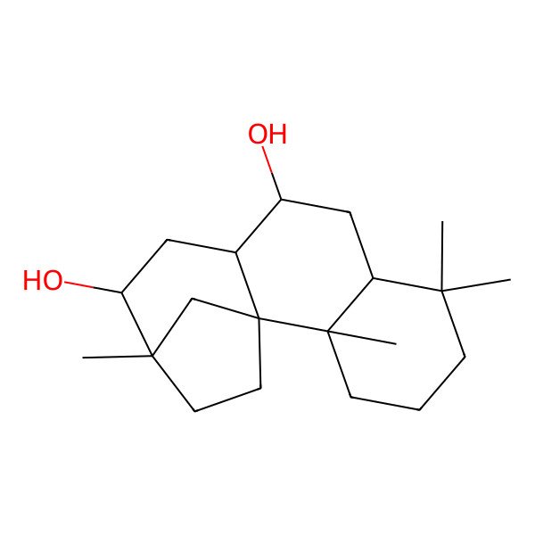 2D Structure of 2,6,6,13-Tetramethyltetracyclo[11.2.1.01,10.02,7]hexadecane-9,12-diol